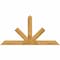 Ekena Millwork Saratoga Rough Sawn Timber Gable Bracket, Western Red Cedar, 84"W x 42"H x 6"D x 6"F, 12/12 Pitch GBW084X42X0606SAR00RWR - alternate 1